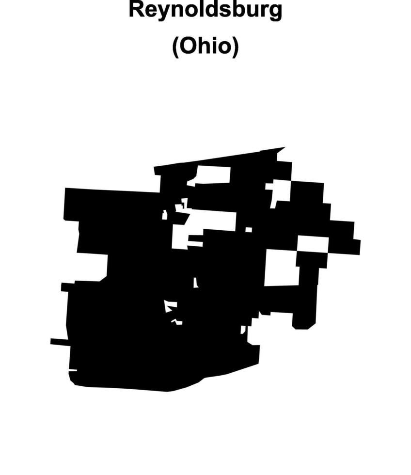 Reynoldsburg, Ohio blank outline map vector