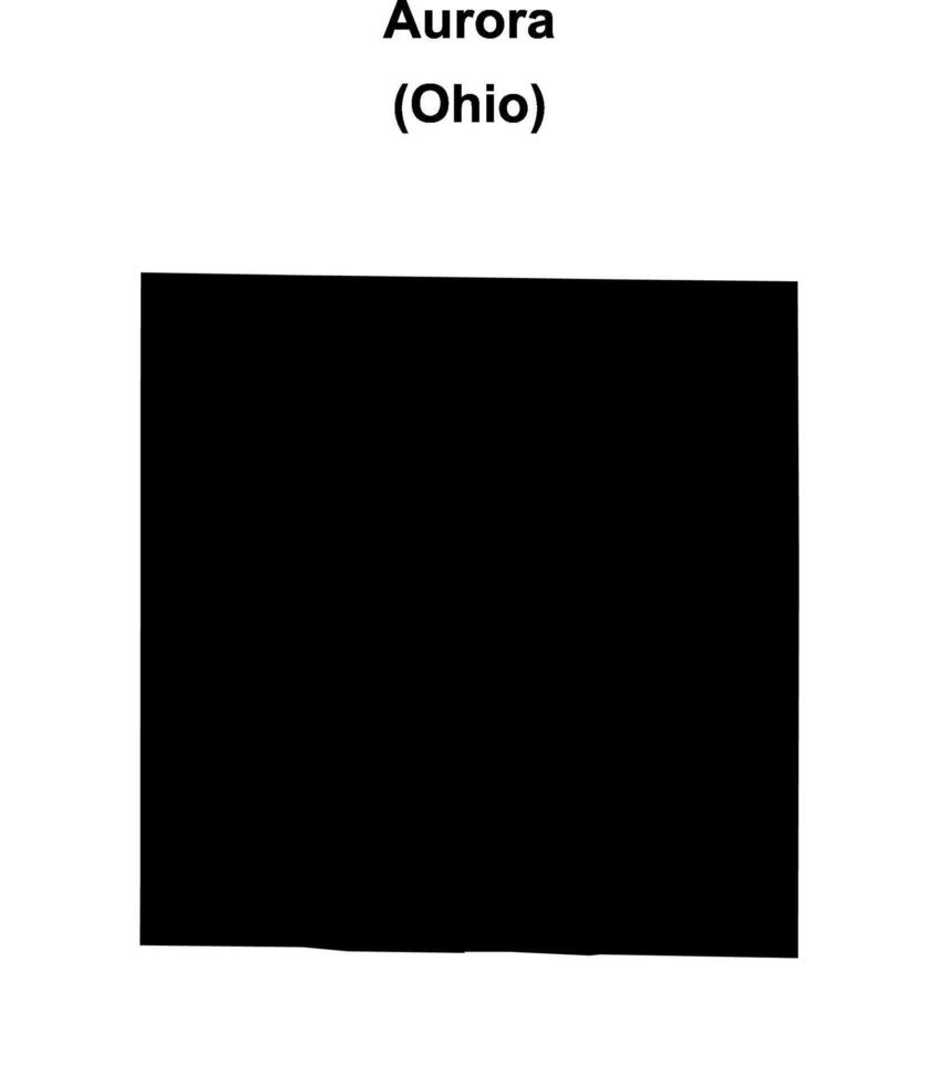 Aurora, Ohio blank outline map vector