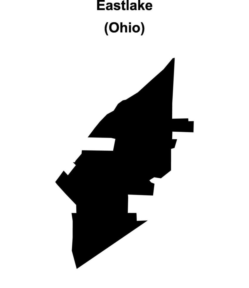 Eastlake, Ohio blank outline map vector