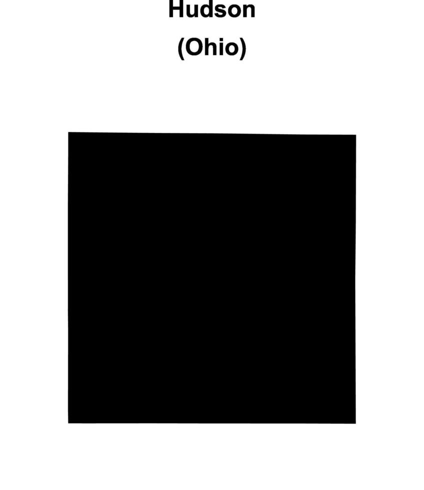 Hudson, Ohio blank outline map vector