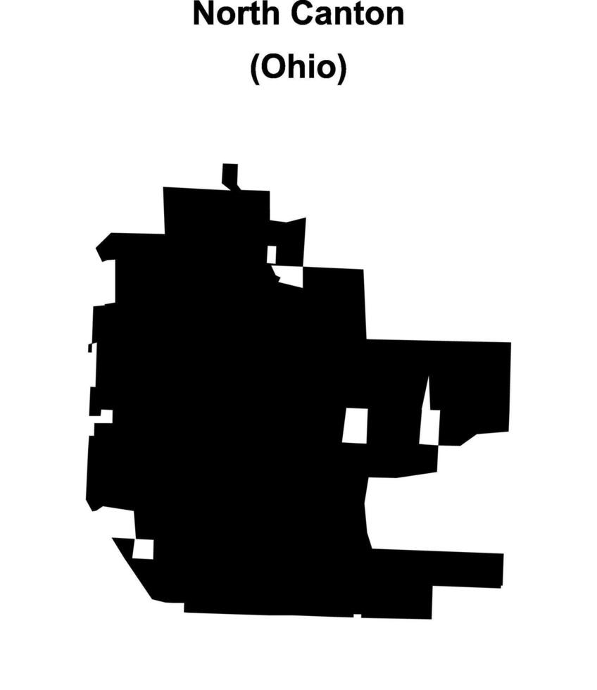 North Canton, Ohio blank outline map vector