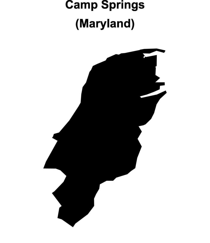 Camp Springs, Maryland blank outline map vector