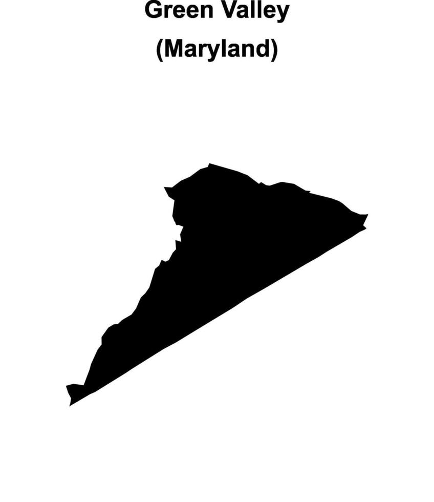 Green Valley, Maryland blank outline map vector