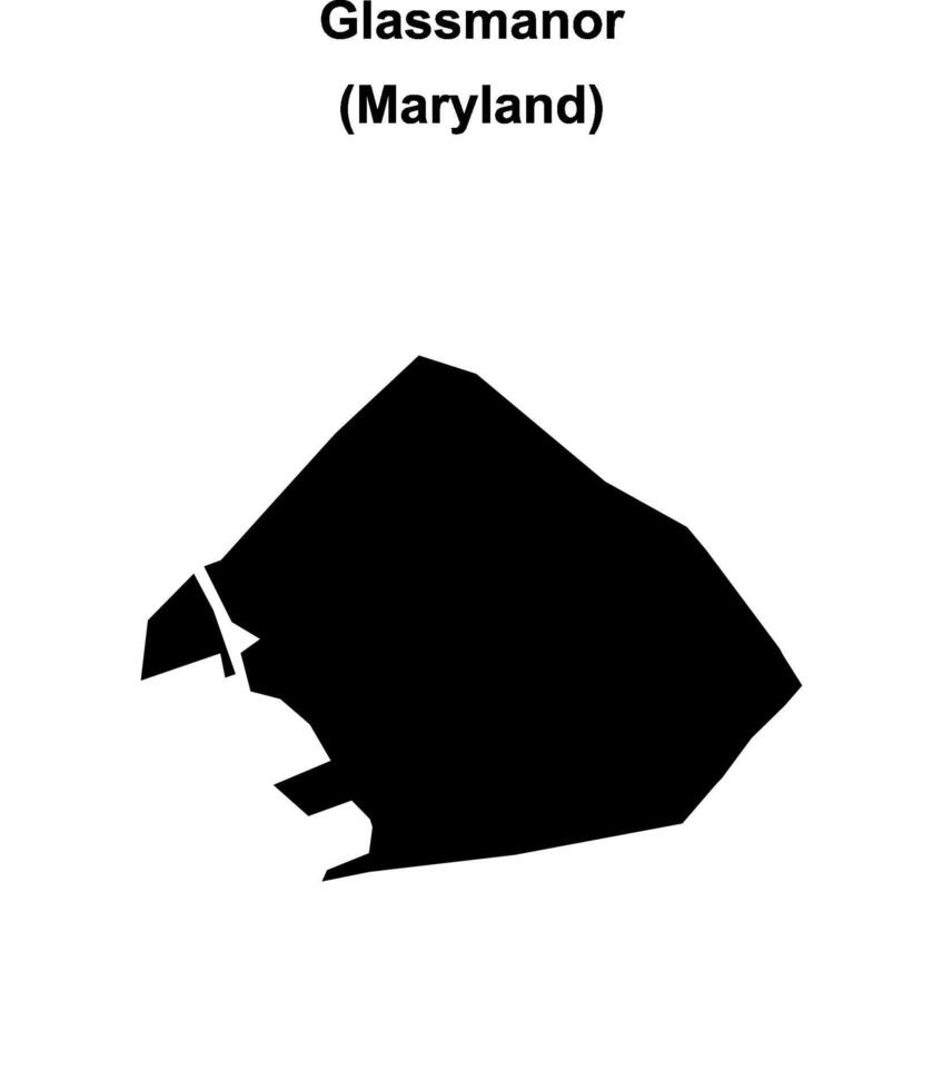 Glassmanor, Maryland blank outline map vector