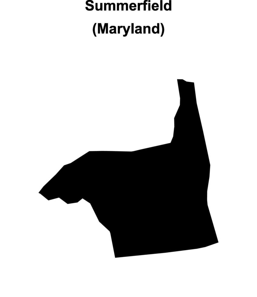 Summerfield, Maryland blank outline map vector