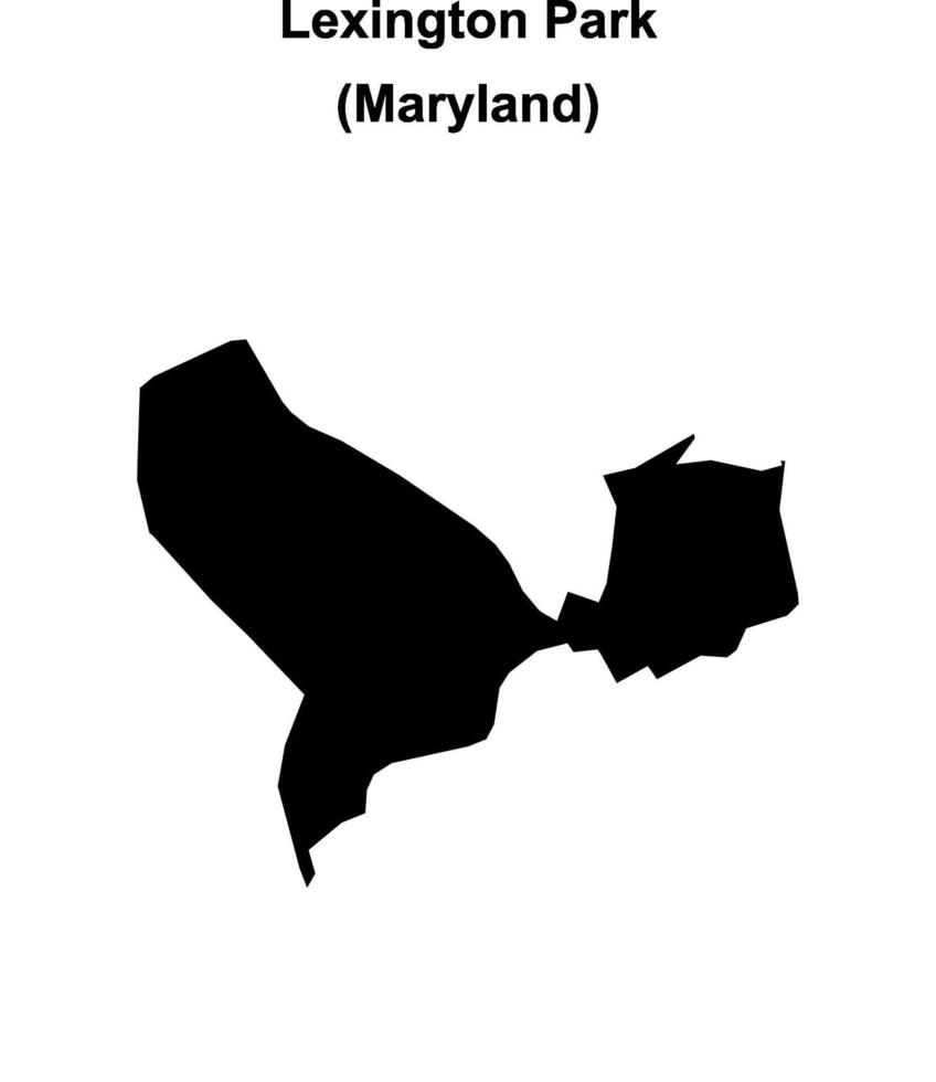 Lexington Park, Maryland blank outline map vector