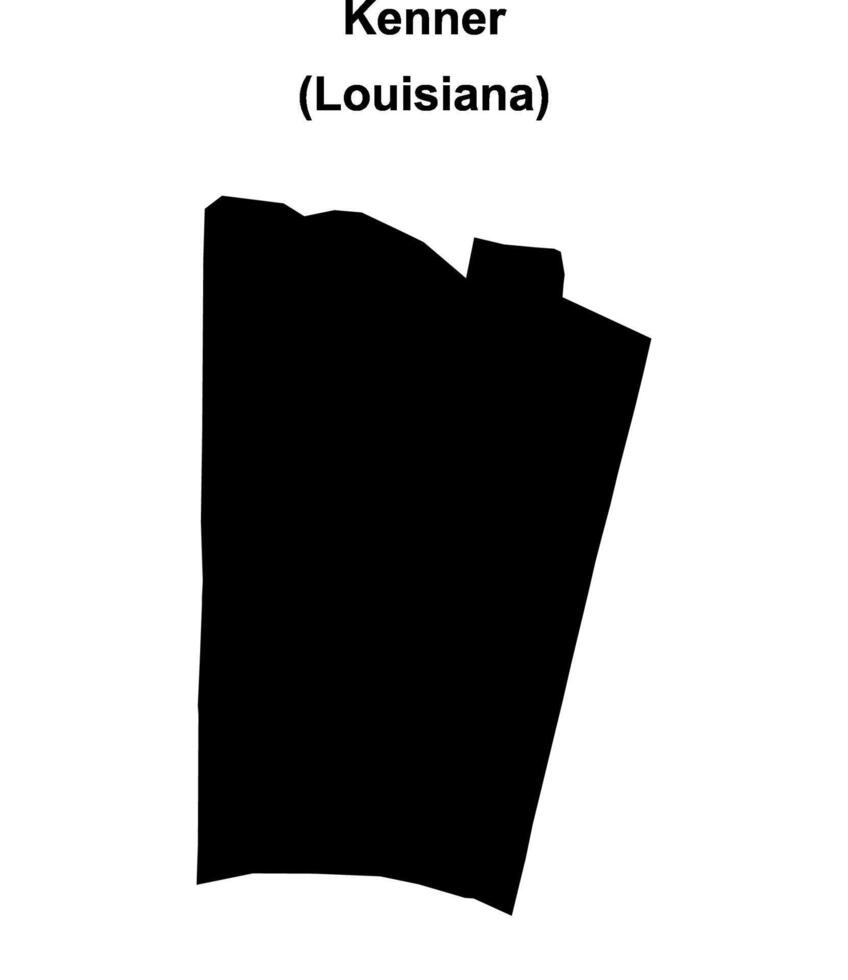 Kenner, Louisiana blank outline map vector