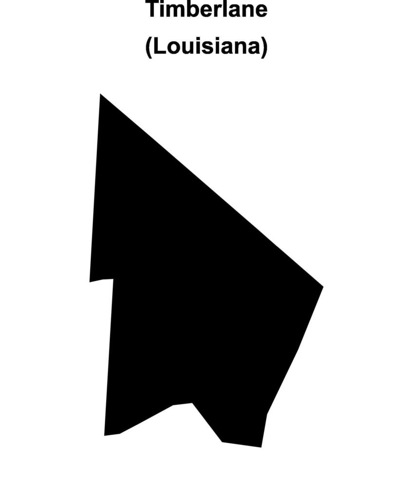 Timberlane, Louisiana blank outline map vector