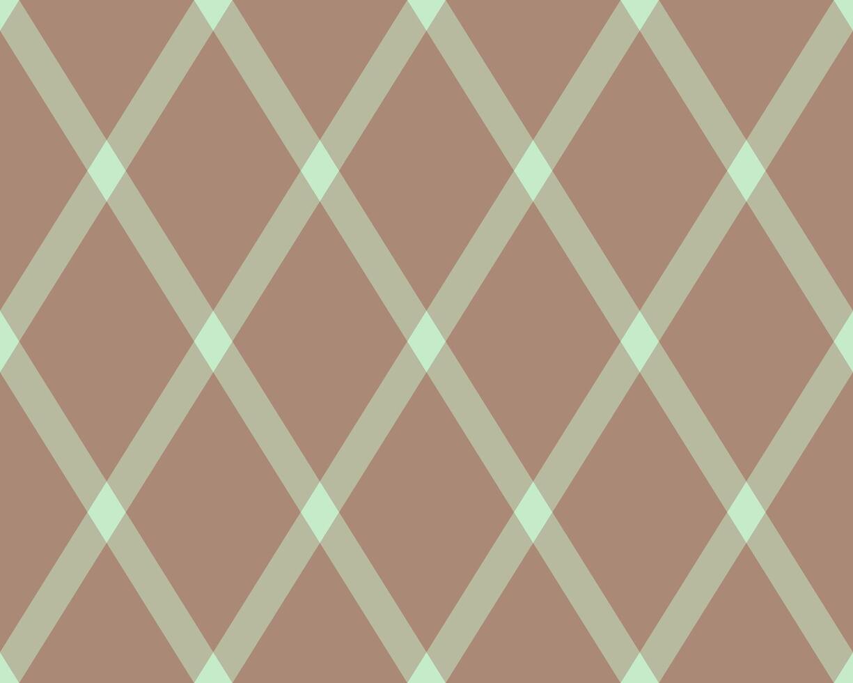 Elegant diamond plaid pattern in muted brown and pale green. Perfect for backgrounds, textiles, or packaging design. vector