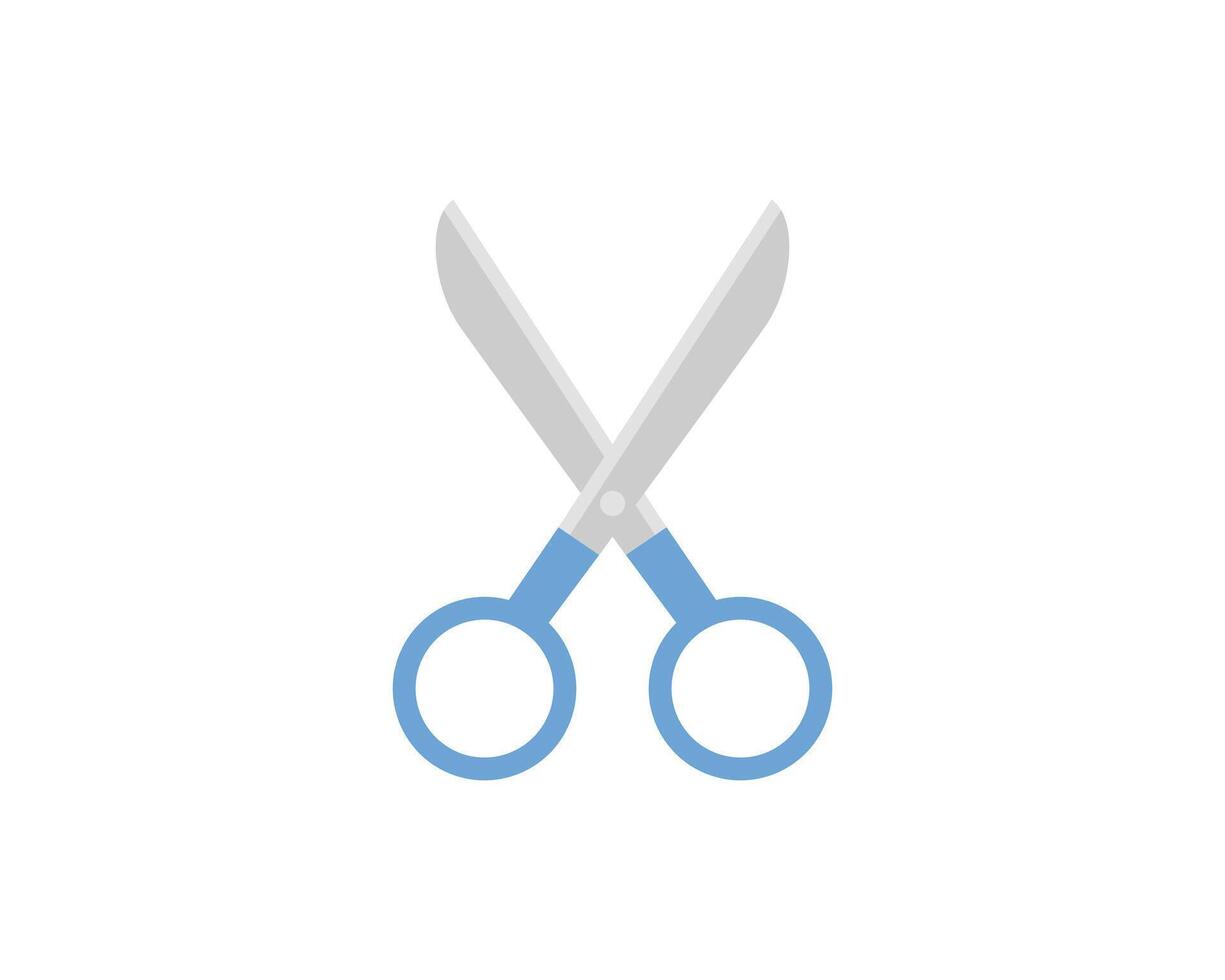 Simple, clean illustration of scissors. Perfect for websites, apps, or presentations needing a cutting, editing, or crafting theme. Versatile design, easily adaptable to various color palettes. vector
