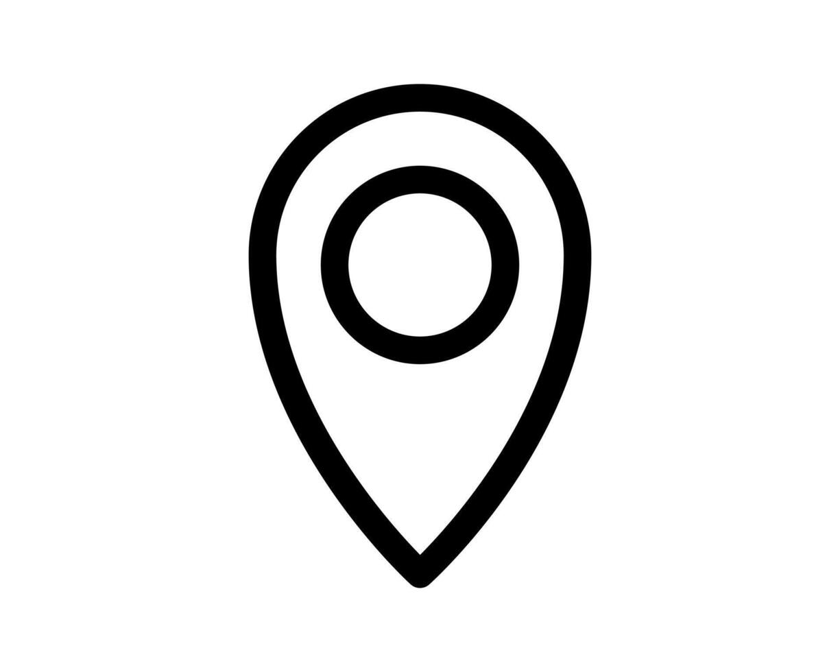 Bold, minimalist location marker icon. Perfect for app design, website interfaces, or any project needing clear, modern navigation symbols. High-resolution graphic for seamless scaling. vector