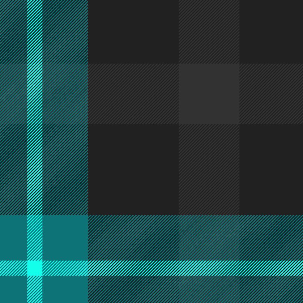 Stylish teal and charcoal plaid pattern. Perfect for textile design, fashion, or website backgrounds. vector