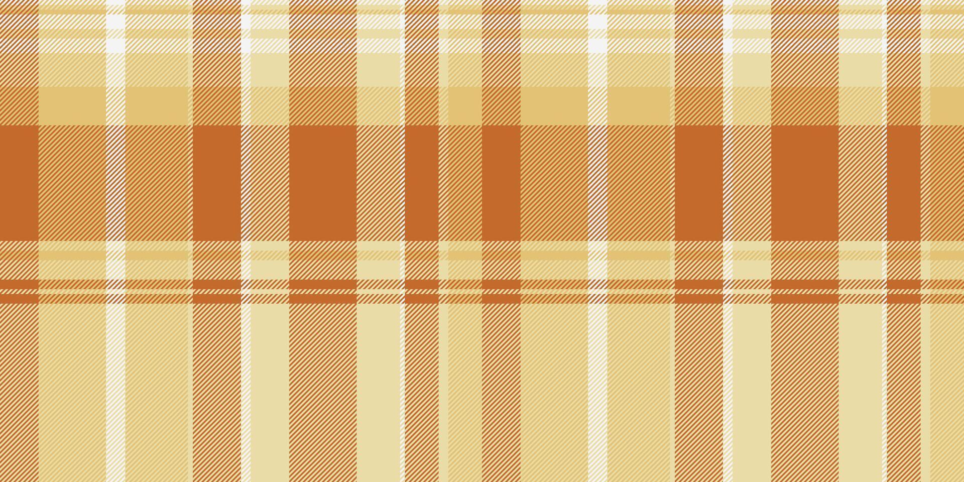 Stroke plaid check texture, tile pattern textile tartan. Pop background fabric seamless in light and orange colors. vector