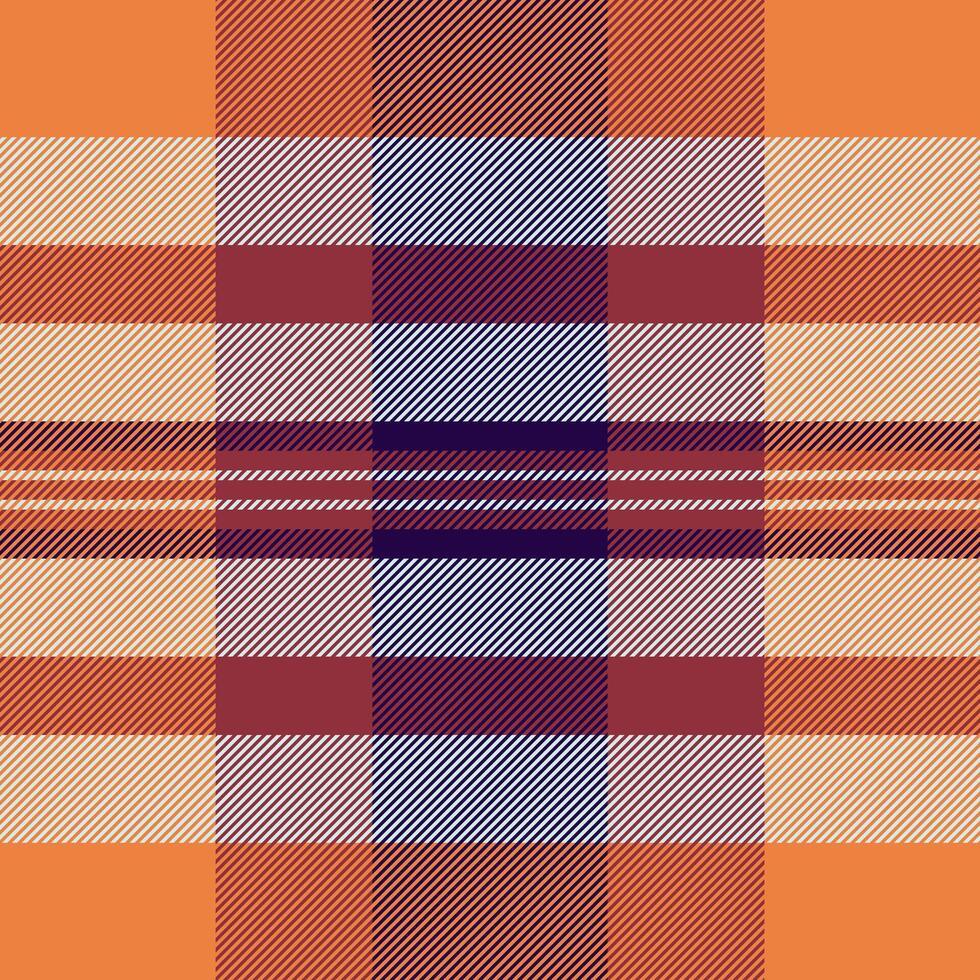 Aesthetic pattern fabric tartan, drawing seamless check texture. Spanish background textile plaid in orange and light colors. vector