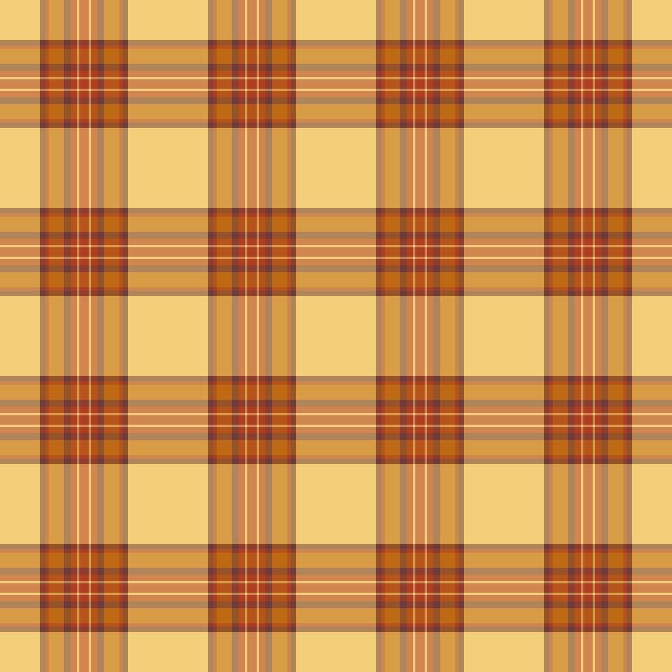 Post background tartan, decorating fabric plaid textile. Interior pattern check texture seamless in orange and amber colors. vector