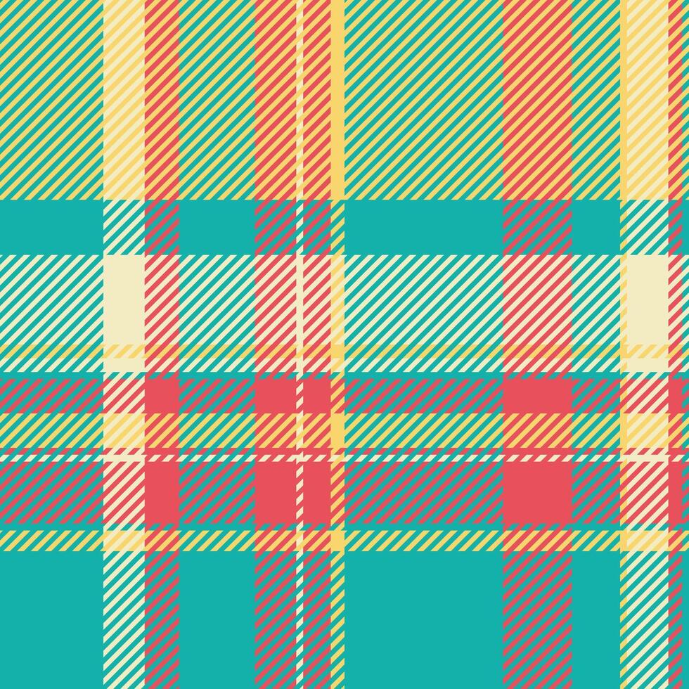 Blank pattern tartan, front fabric background plaid. Printout texture seamless check textile in teal and amber colors. vector