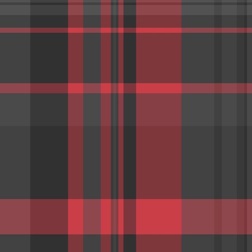 Stylish red and grey plaid pattern. Perfect for textile design, website backgrounds, or fashion projects. Clean lines and muted tones create a sophisticated, versatile image. vector