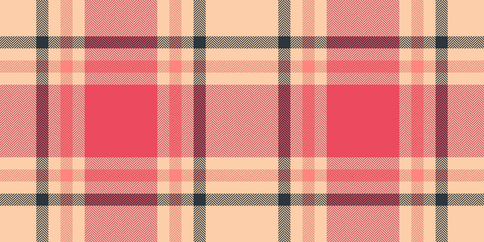 Seamless coral and beige plaid pattern. Perfect for textile design, apparel, fashion, and website backgrounds. Modern and stylish, this versatile texture offers a soft, warm feel. vector