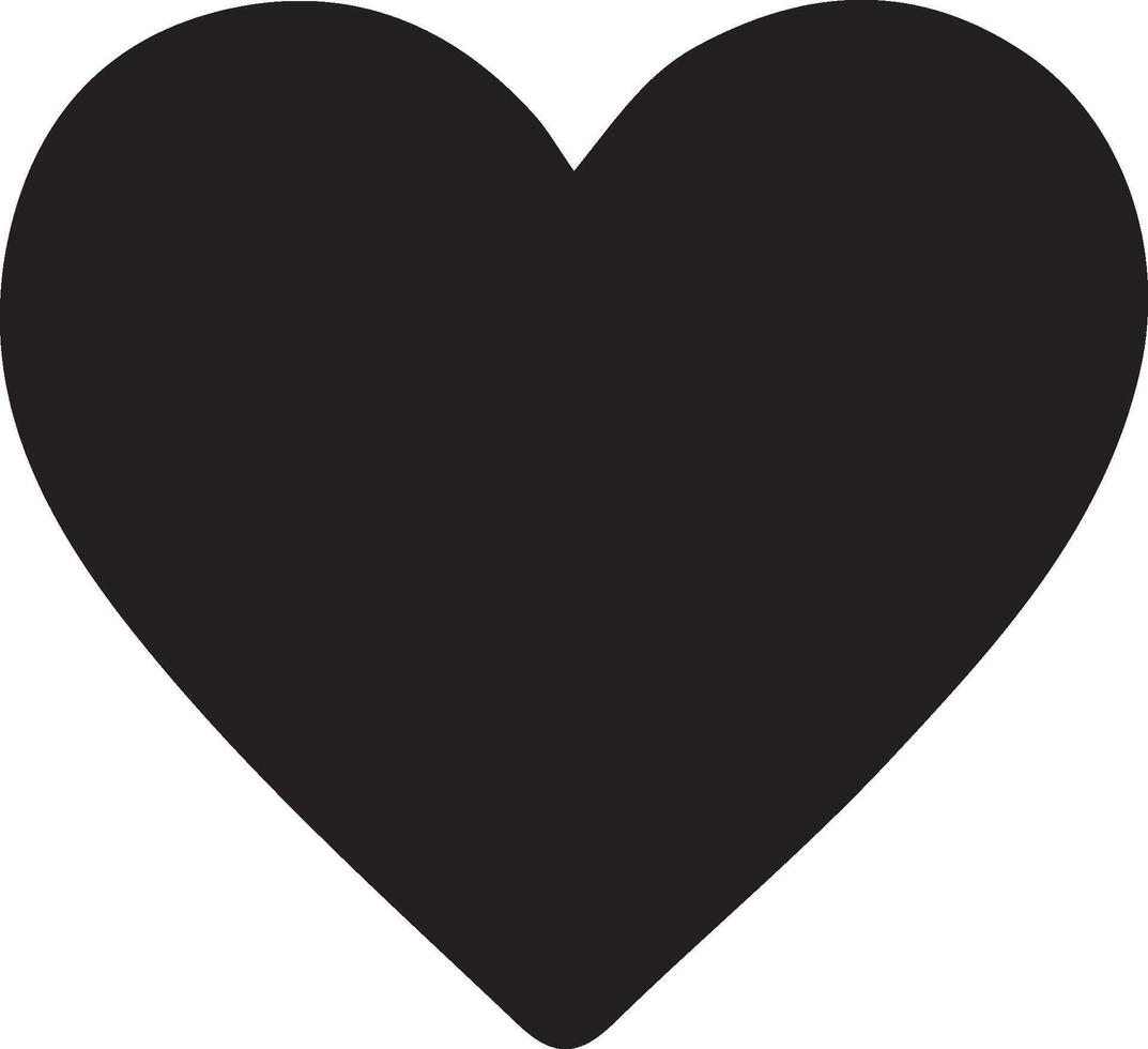Love icon shape, thin design on white background vector