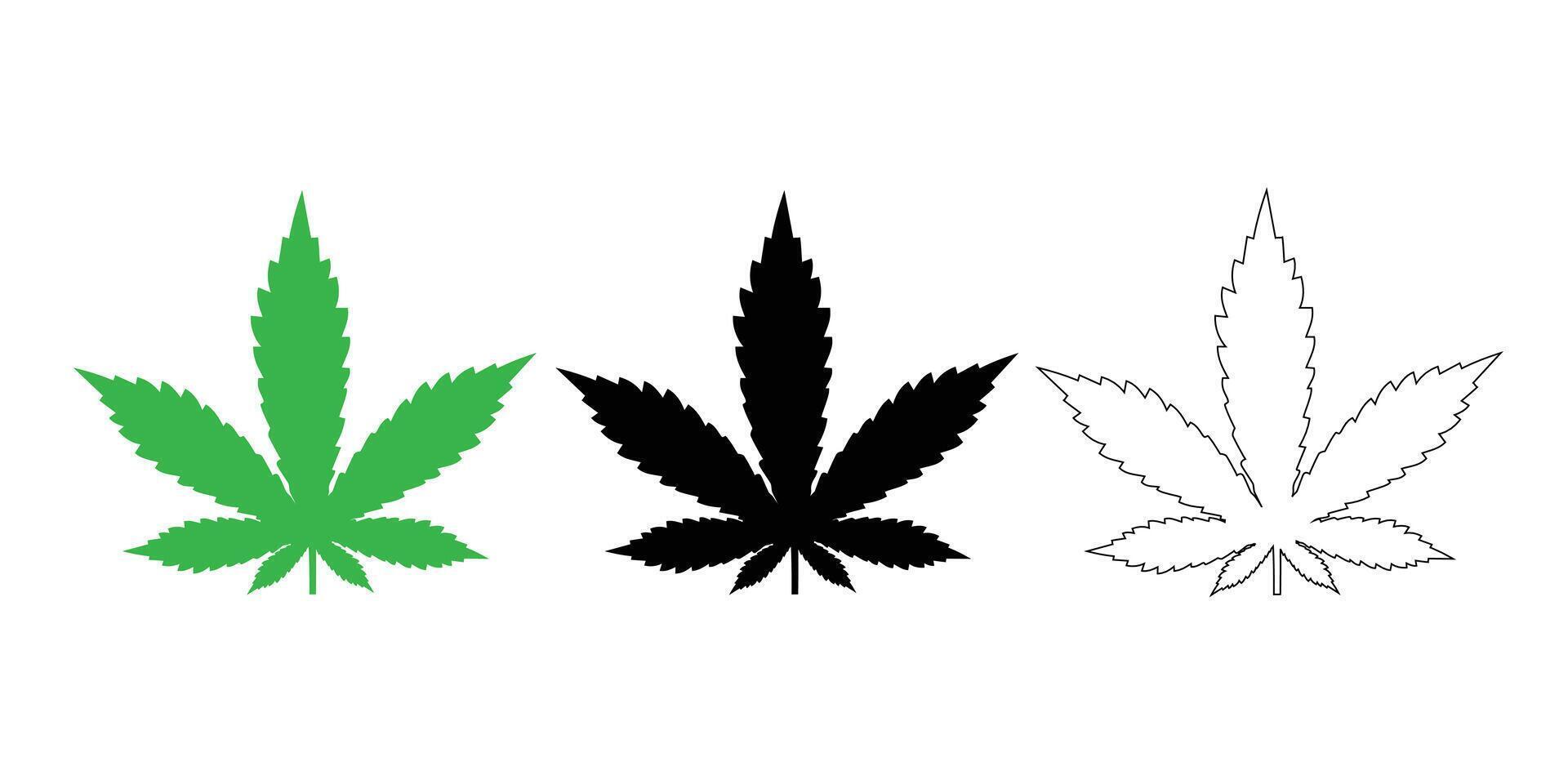 Marijuana, cannabis leaf weed icon. vector