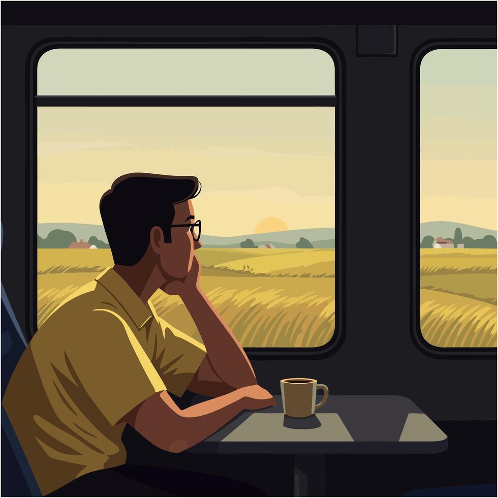 man-watching-sunset-from-train-window-with-coffee-on-table-vector.jpg