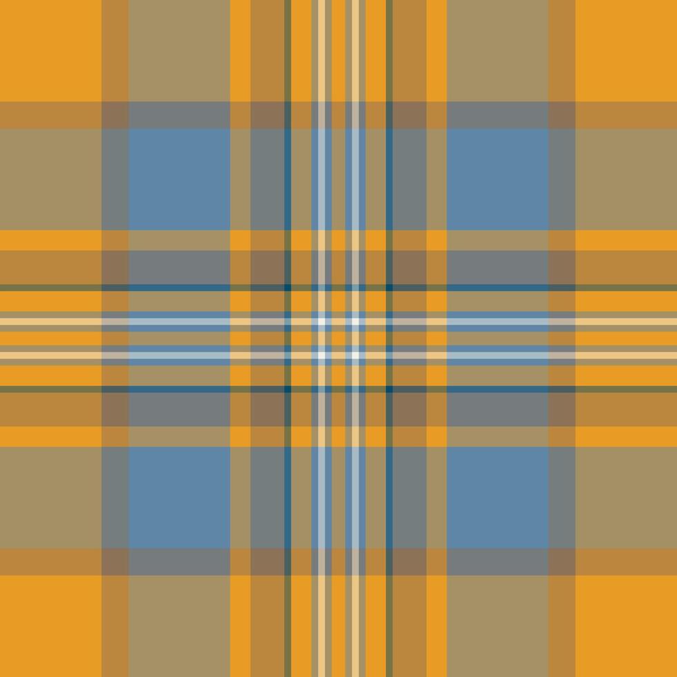 Creativity texture plaid , trim background check pattern. Checker fabric textile seamless tartan in amber and cyan colors. vector