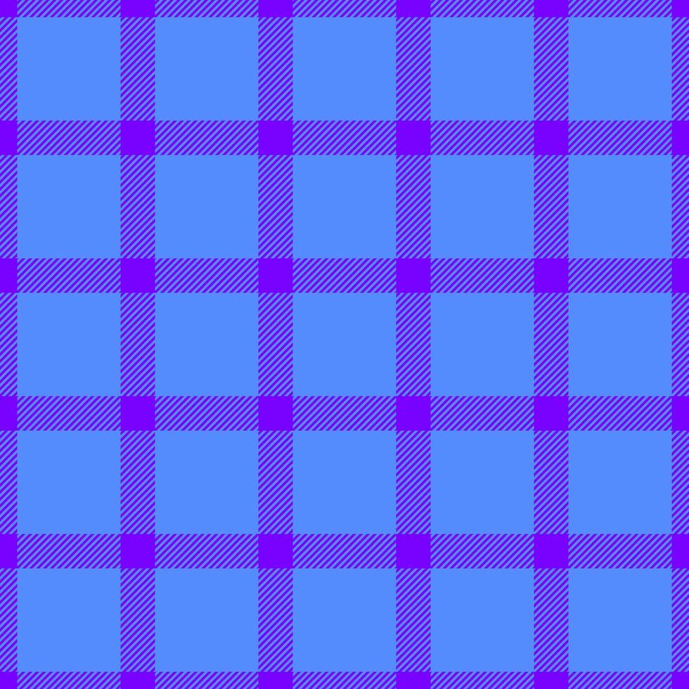 Female tartan texture pattern, modern check fabric. Repetitive plaid seamless background textile in bright and blue colors. vector