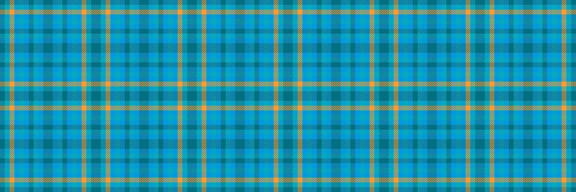 Vibrant teal and gold plaid pattern. Perfect for textile design, website backgrounds, or any project needing a stylish, textured look. Seamless repeat for easy application. vector