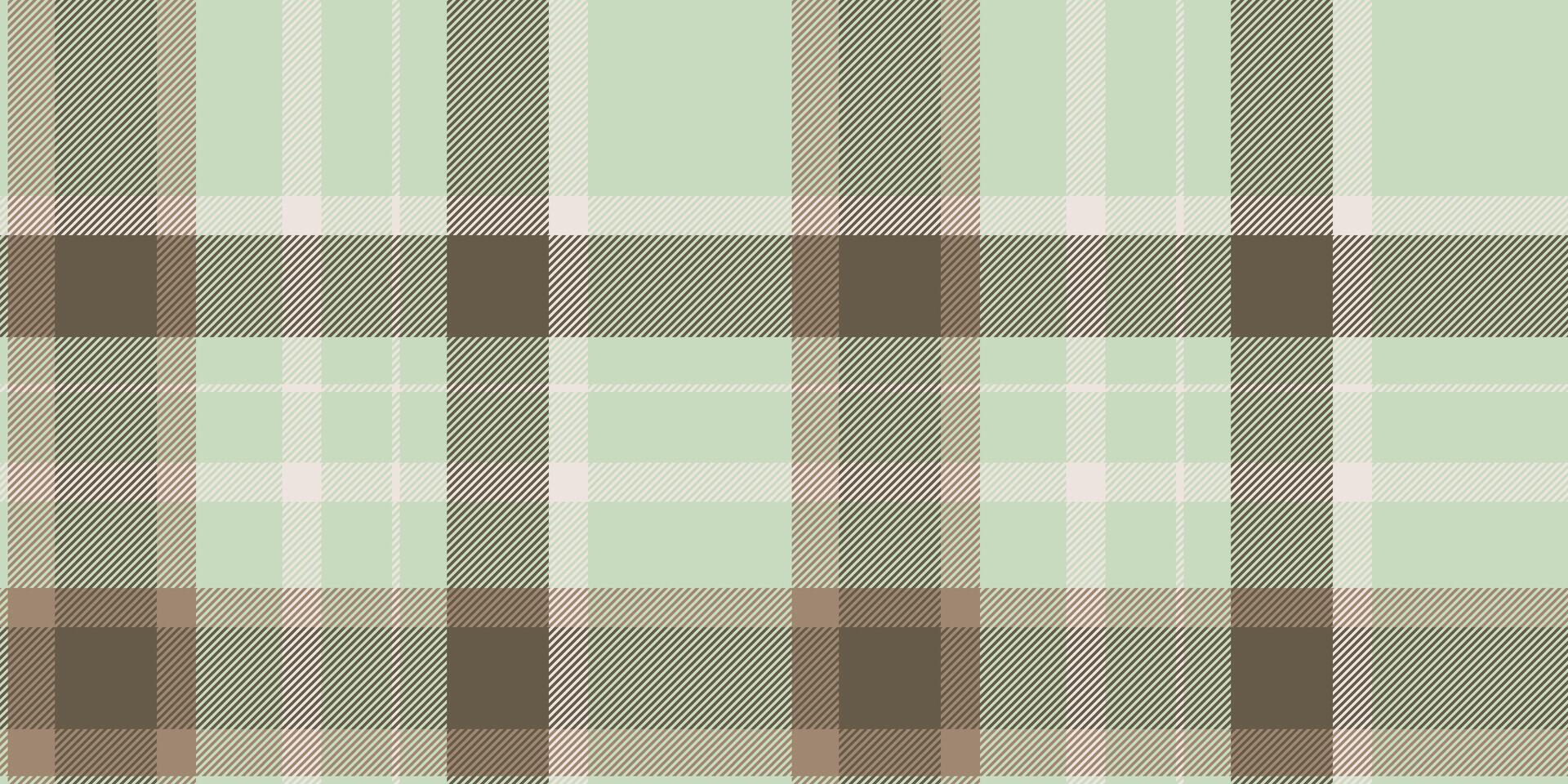 Subtle mint green and brown plaid pattern. Perfect for textile design, website backgrounds, or crafting projects. This seamless texture offers a calm and stylish aesthetic. vector