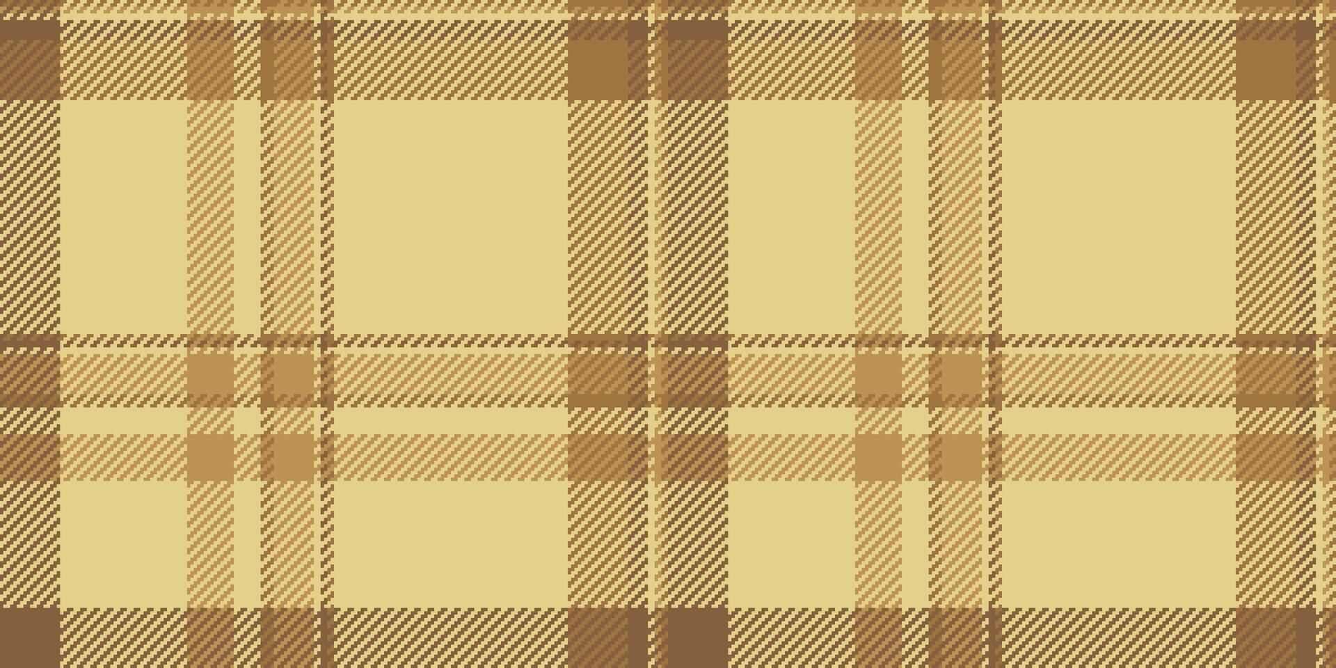 Crossed tartan background texture, romantic fabric check textile. National plaid seamless pattern in yellow and orange colors. vector