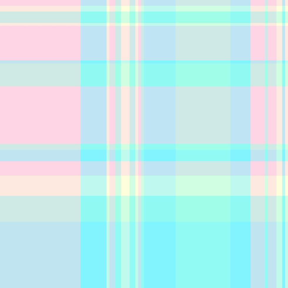Diamond pattern texture textile, purchase plaid tartan . 30s seamless check background fabric in light and teal colors. vector