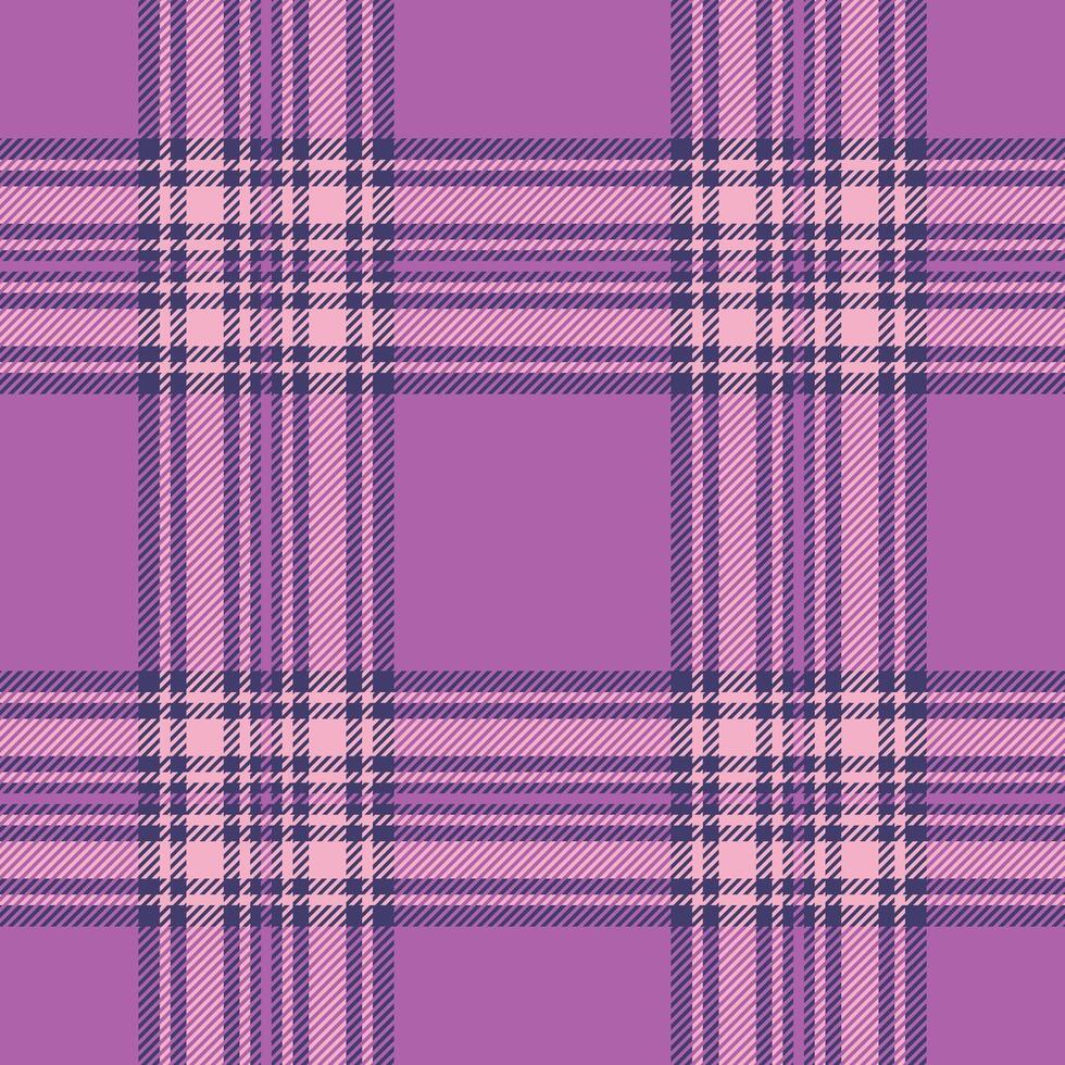 Mat check tartan pattern, effect fabric texture. Ireland textile background seamless plaid in magenta and indigo colors. vector