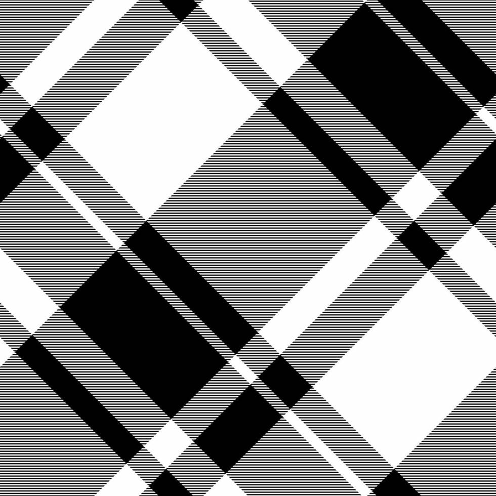 Quiet seamless pattern texture, show textile tartan check. Pride plaid fabric background in black and white colors. vector