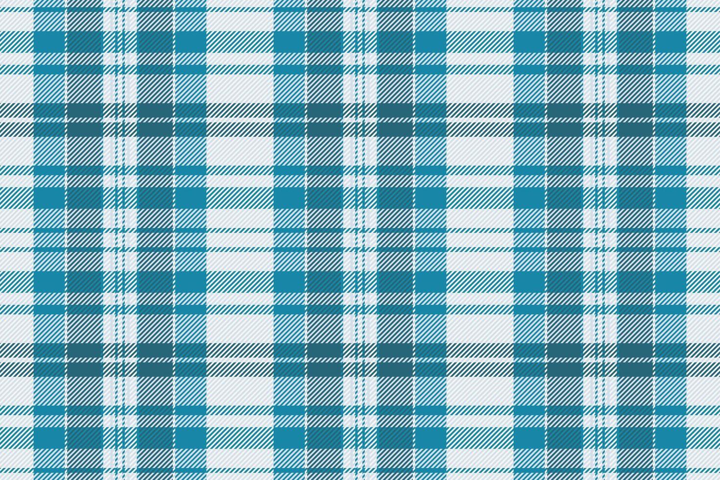 Seamless teal and white plaid pattern. Perfect for textile designs, website backgrounds, or any project needing a classic, sophisticated texture. vector