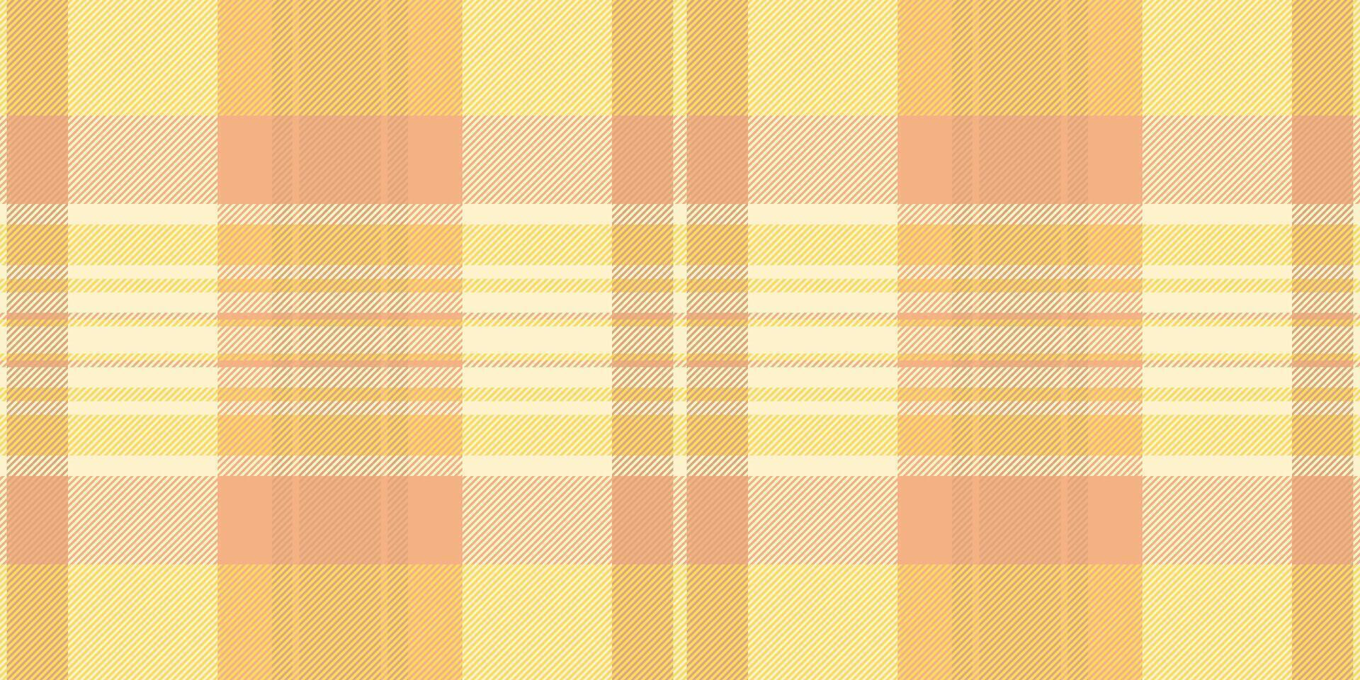 Layer pattern plaid background, minimalist check textile. Refresh tartan fabric texture seamless in orange and yellow colors. vector