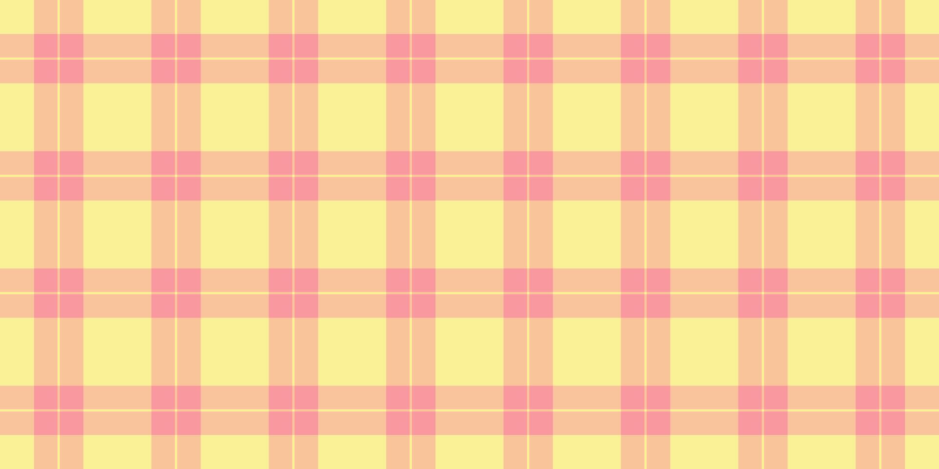 Swatch texture tartan check, postcard seamless pattern fabric. Outfit background textile plaid in orange and yellow colors. vector