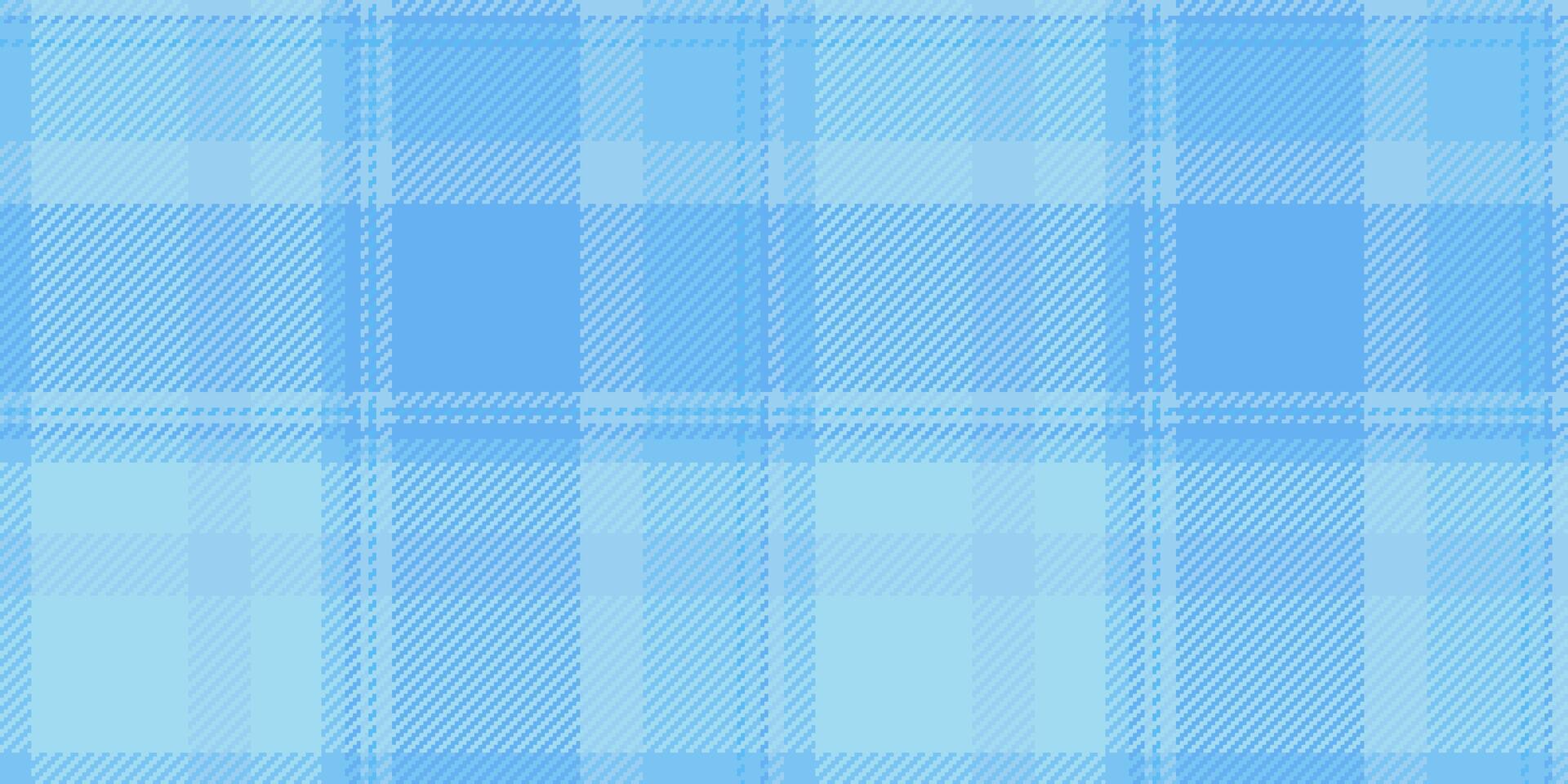 Down check seamless, cloth fabric plaid textile. Wrapping tartan background texture pattern in cyan color. vector