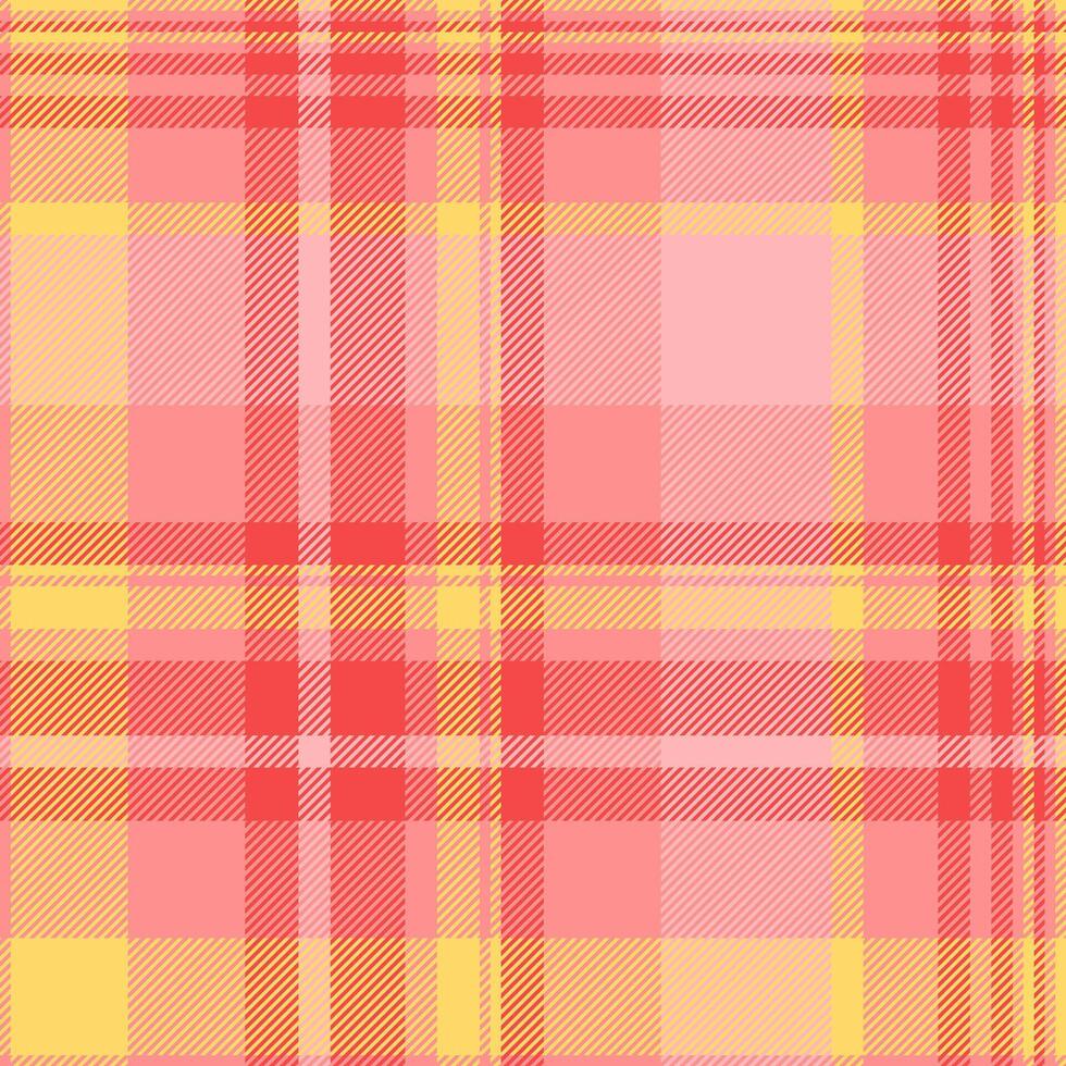 Vibrant pink and yellow plaid pattern. Perfect for textile design, fashion, home decor, and website backgrounds. Seamless repeat texture adds a cheerful, modern touch to any project. vector