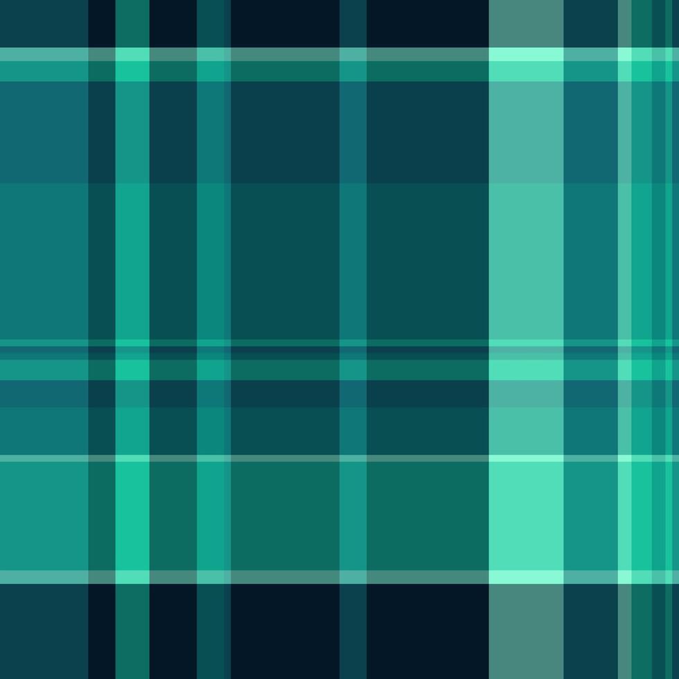 Serene teal and dark green plaid pattern. Perfect for backgrounds, textile designs, or website textures. vector