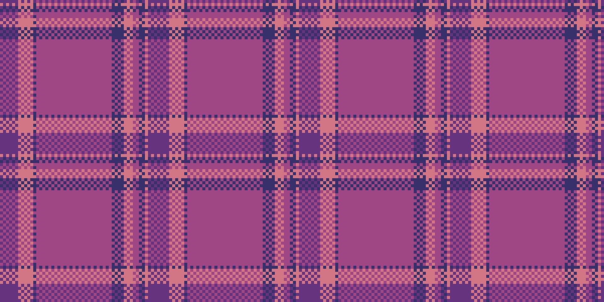 Subtle pixelated plaid pattern in muted purples and pinks. Perfect for textile design, website backgrounds, or adding a touch of understated elegance to your projects. vector