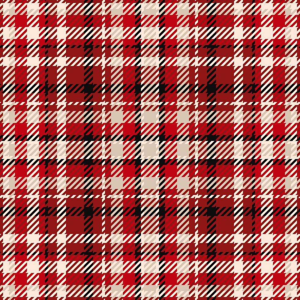 Poster plaid textile seamless, post tartan pattern texture. Wrapping background check fabric in red and antique white colors. vector