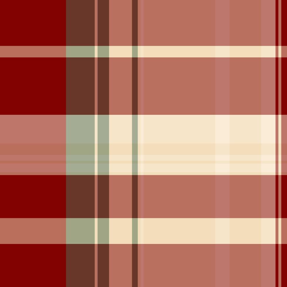 American fabric pattern tartan, victorian check seamless texture. Handmade plaid textile background in red and light colors. vector