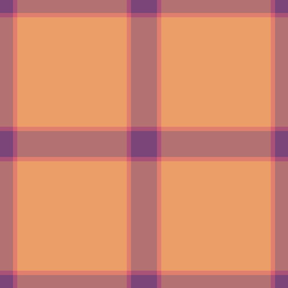 Small fabric plaid , december tartan pattern background. Oriental textile seamless texture check in red and orange colors. vector