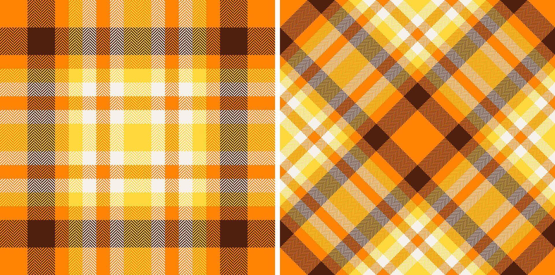 Seamless tartan fabric of plaid texture background with a textile check pattern. Set in favorite colors. Thanksgiving fashion for a cozy celebration. vector