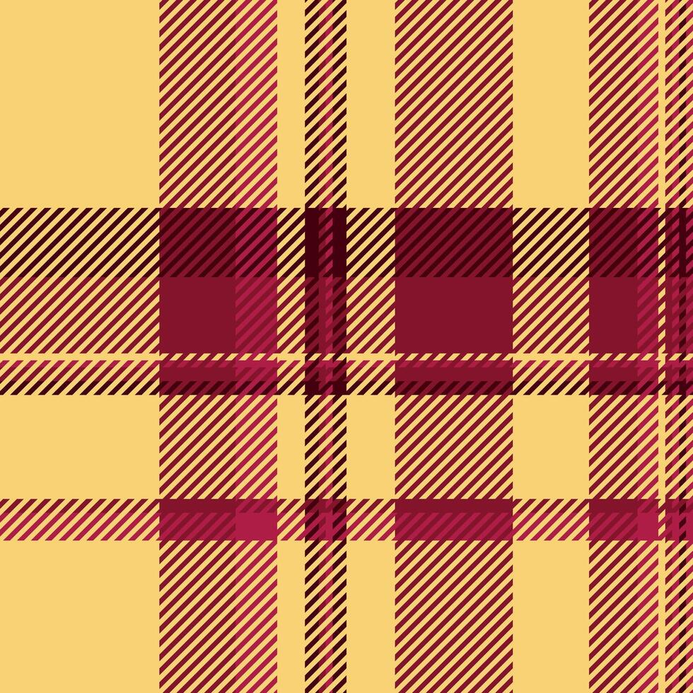 Dogtooth check textile tartan, random plaid texture pattern. Cool background fabric seamless in red and amber colors. vector