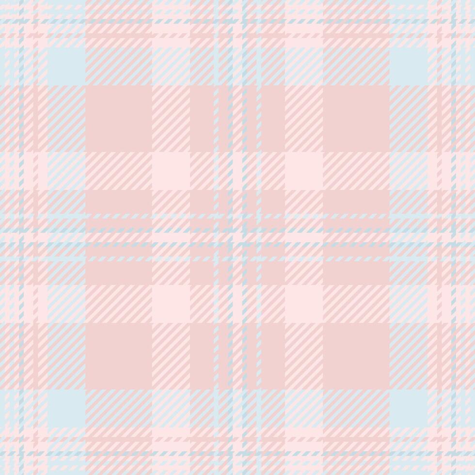 Delicate pastel pink and blue plaid pattern. Subtle texture and soft colors evoke feelings of serenity and femininity. Perfect for backgrounds, textile designs, or feminine branding. vector