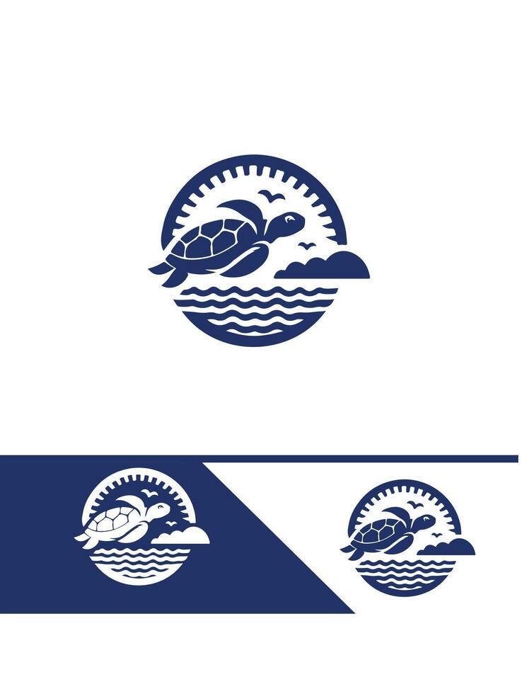 The Calm Shell Turtle logo vector