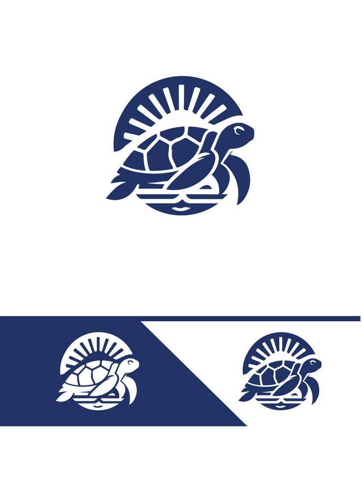 The Shelled Journey Turtle logo vector