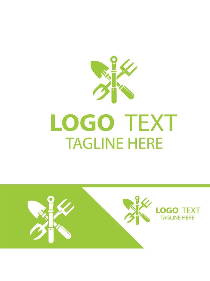 Green Garden Dreams gardening logo vector