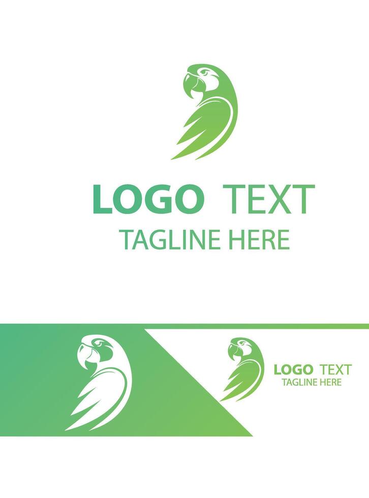 Winged Twilight parrot Logo vector